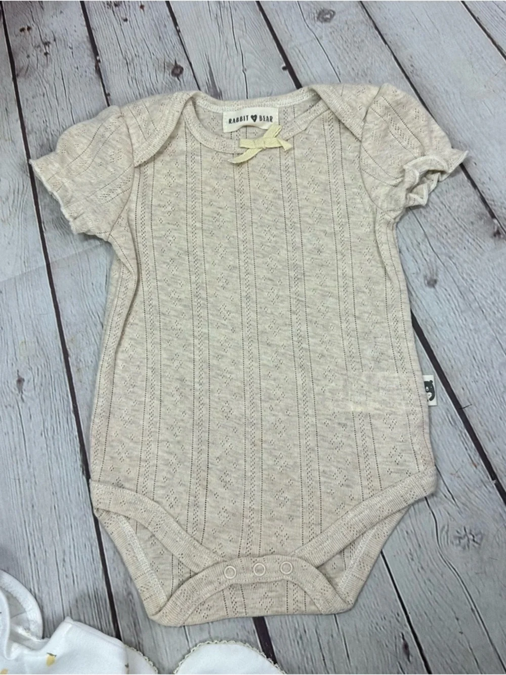 NWT Rabbit & Bear 3pc bodysuit 3-6M lemon cottagecore coquette summer sweetness